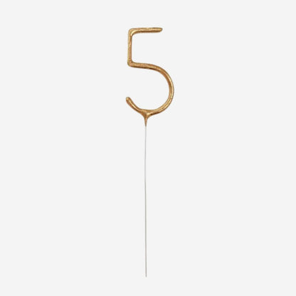 Gold Number Cake Sparklers