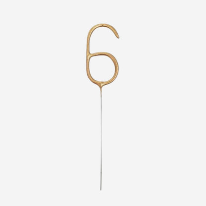 Gold Number Cake Sparklers