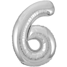 Silver Inflated Foil Number Balloons