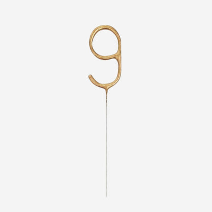Gold Number Cake Sparklers