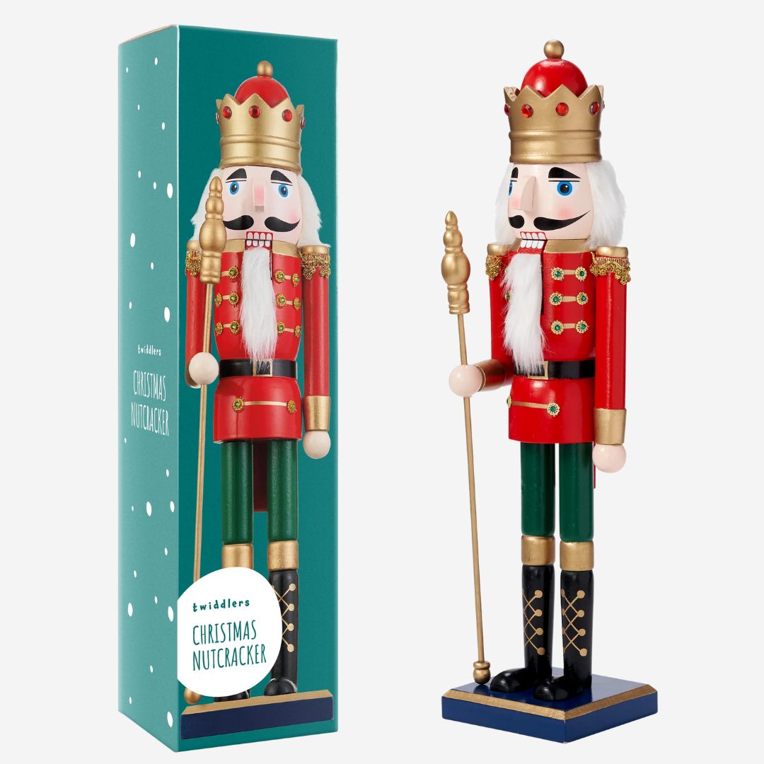 Large Traditional Christmas Wooden Nutcracker - 50cm