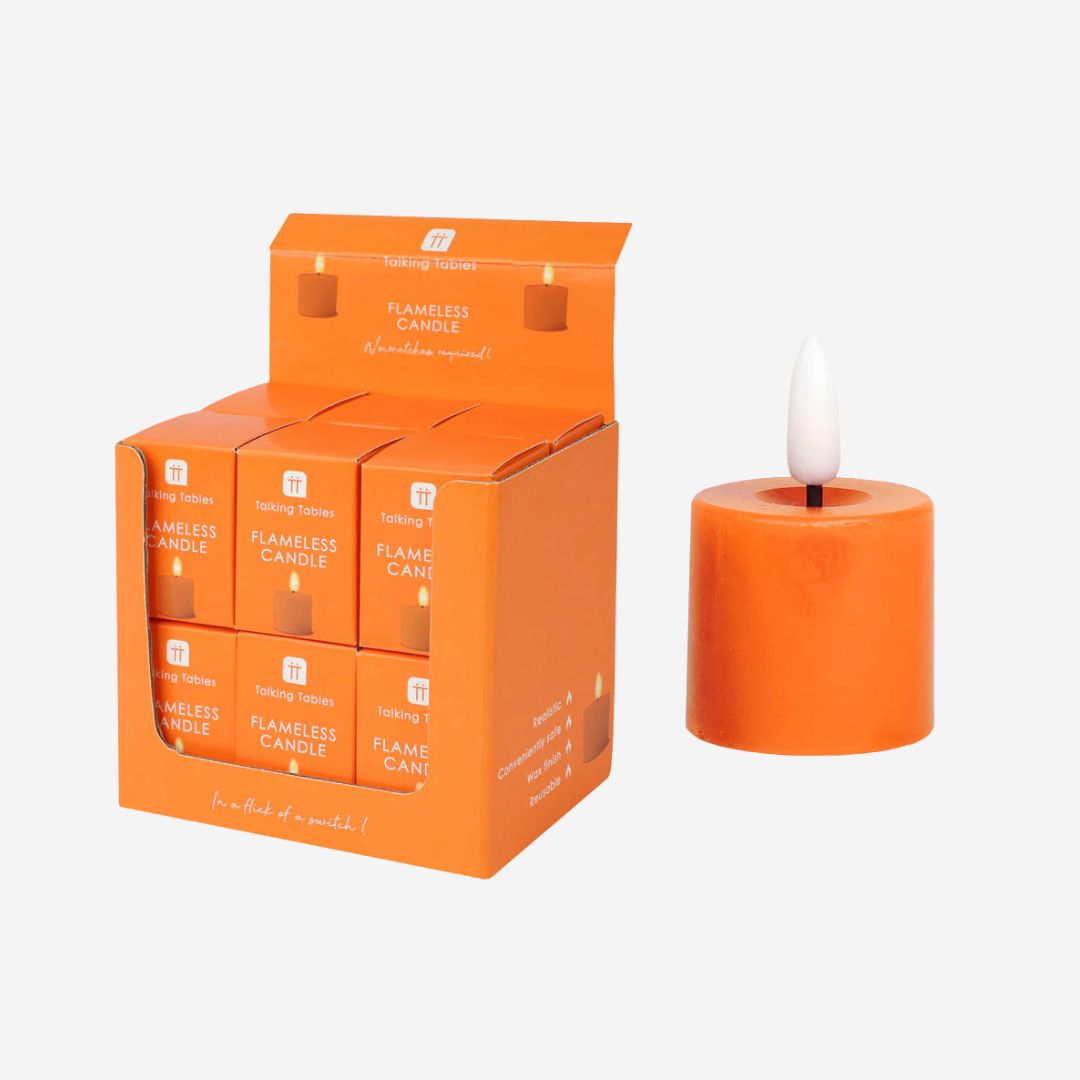 Orange LED Tealight Candle