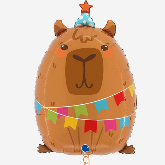 Party Capybara Inflated Foil Balloon