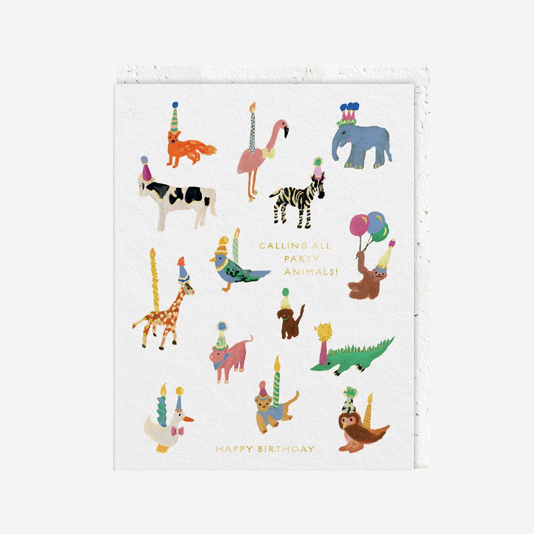 Party Animals Greeting Card
