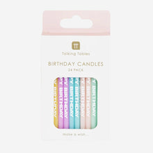 Pastel Happy Birthday Printed Candles