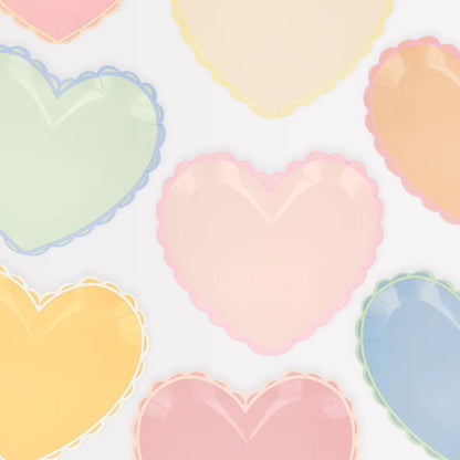 Pastel Heart Large Plates by Meri Meri