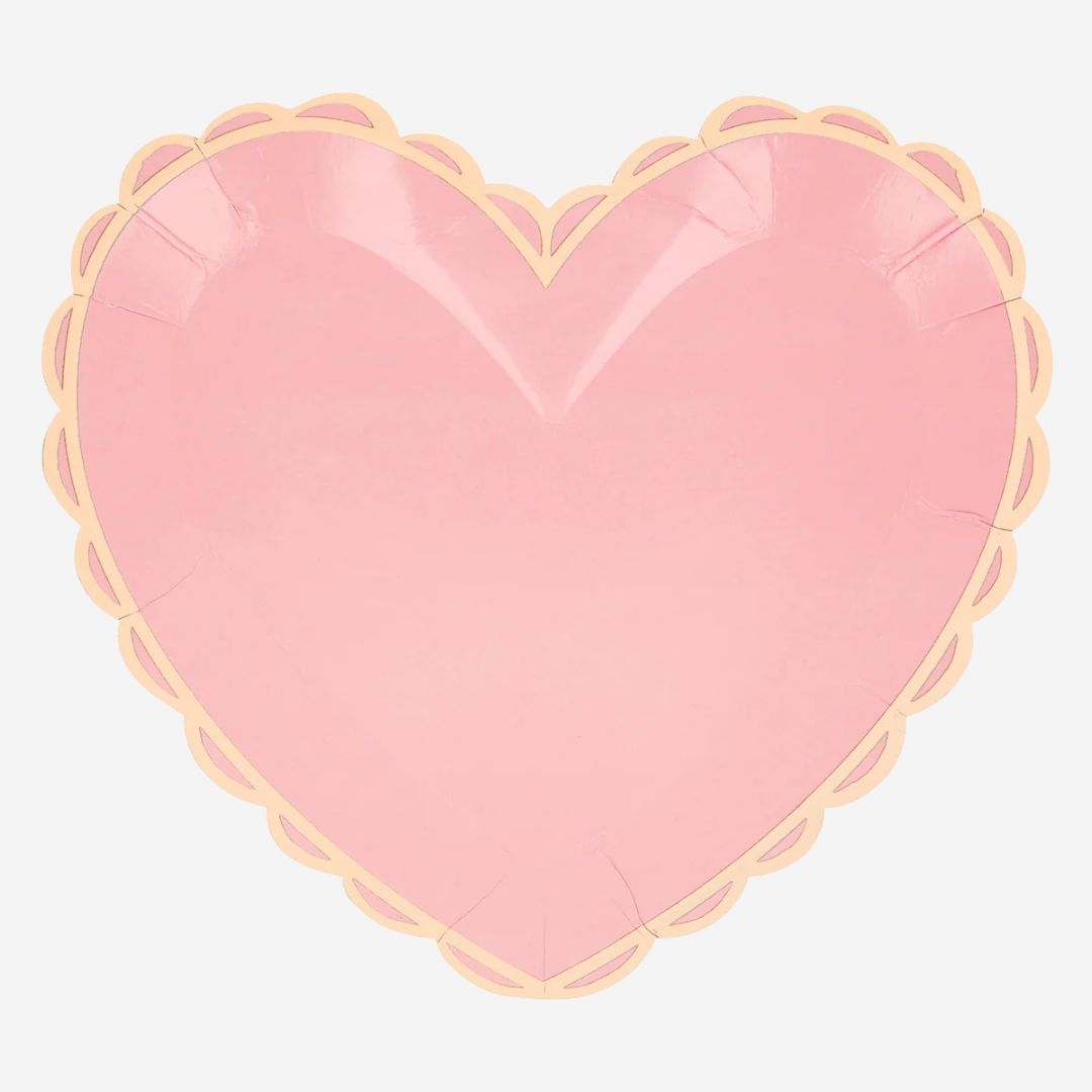 Pastel Heart Large Plates by Meri Meri