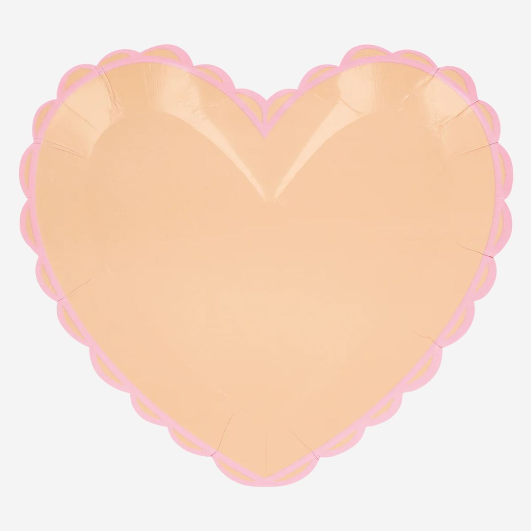 Pastel Heart Large Plates by Meri Meri