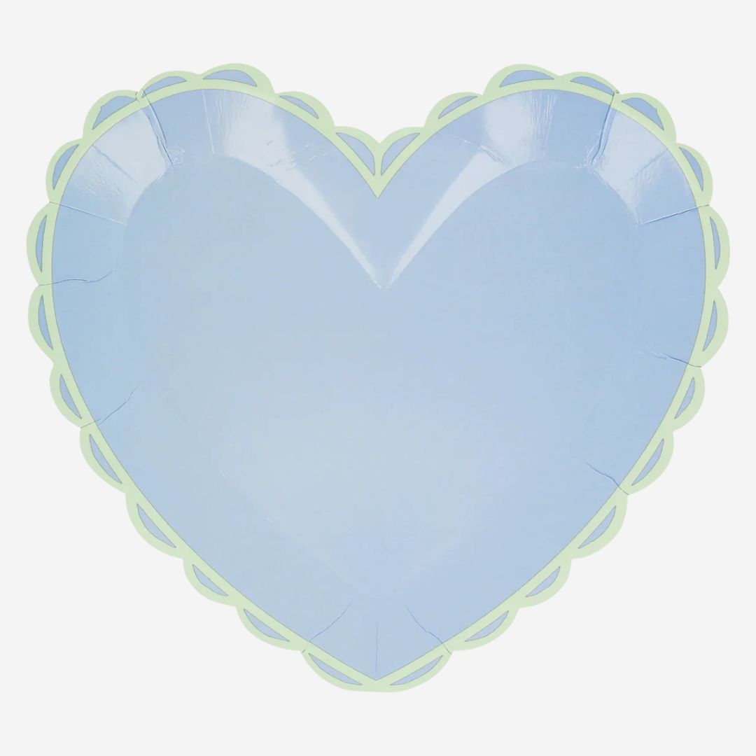 Pastel Heart Large Plates by Meri Meri