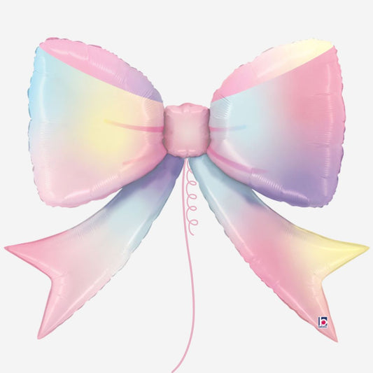 Multicolour Bow Inflated Foil Balloon
