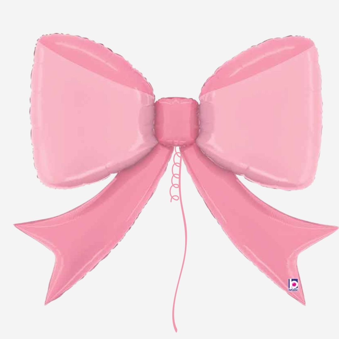 Pink Bow Inflated Foil Balloon