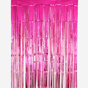 Metallic Pink Door Curtain Backdrop