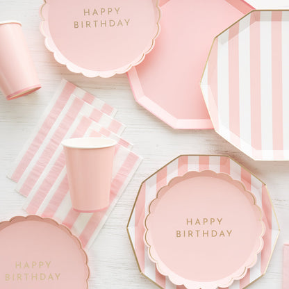 Petal Pink Cabana Stripe Guest Towel Napkins