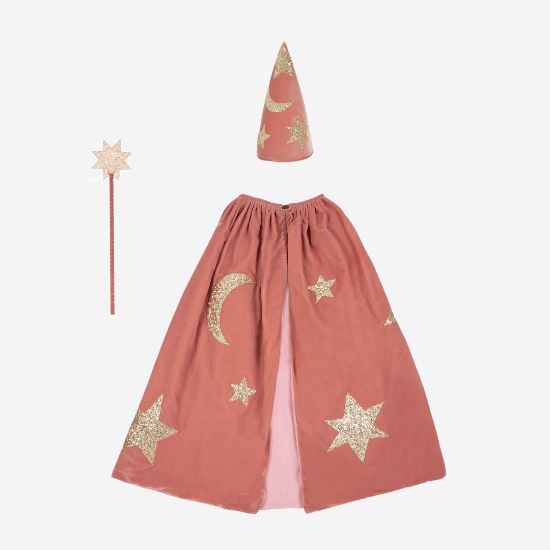 Pink Velvet Wizard Costume by Meri Meri