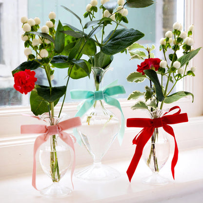 Green Velvet Decorative Bows - 8 Pack