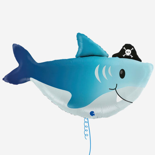 Blue Shark Shape Balloon Inflated Foil Balloon