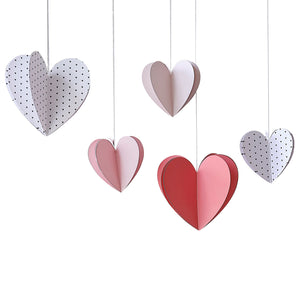 3D Hanging Heart Decorations