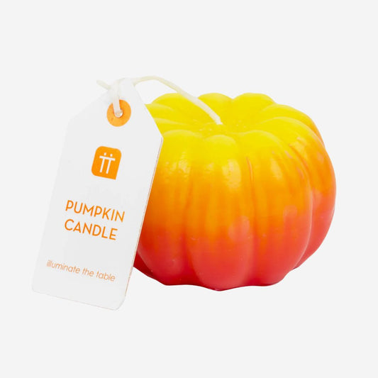 Halloween Yellow Ombre Pumpkin Shaped Candle