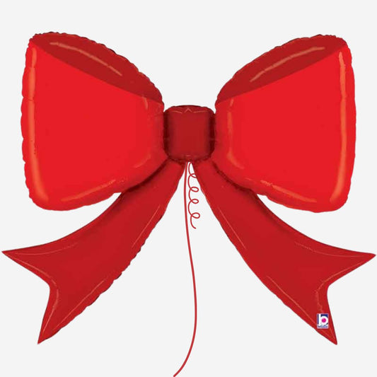 Red Bow Inflated Foil Balloon