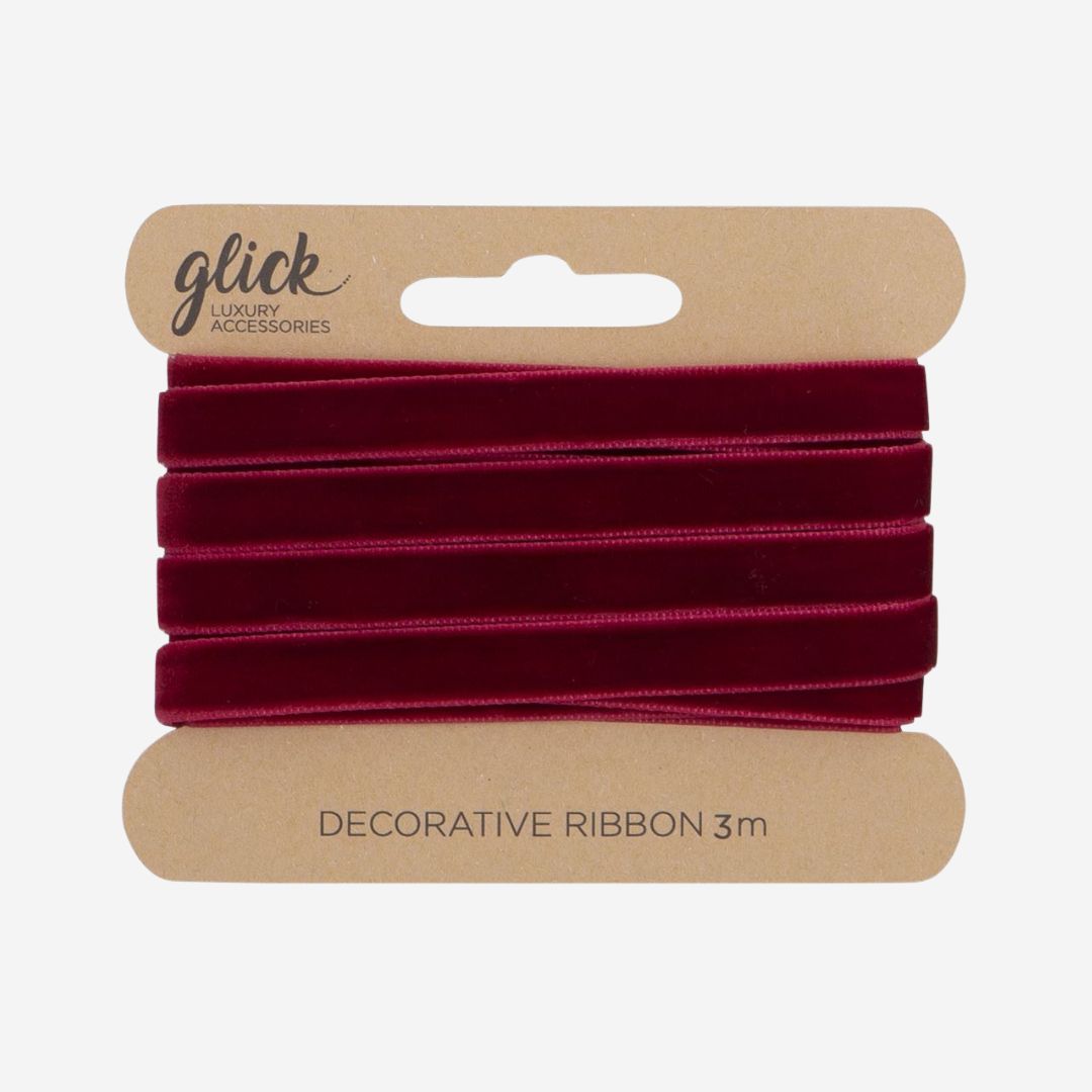 Fabric Ribbon Velvet Red 3M – The Balloon Works