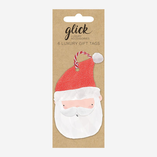 Santa Stamp Gift Tags