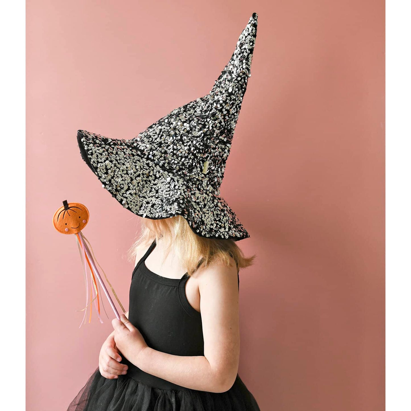 Sequin Velvet Witches Hat