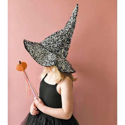 Sequin Velvet Witches Hat