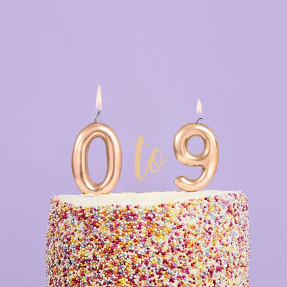 Small Gold Number Candles