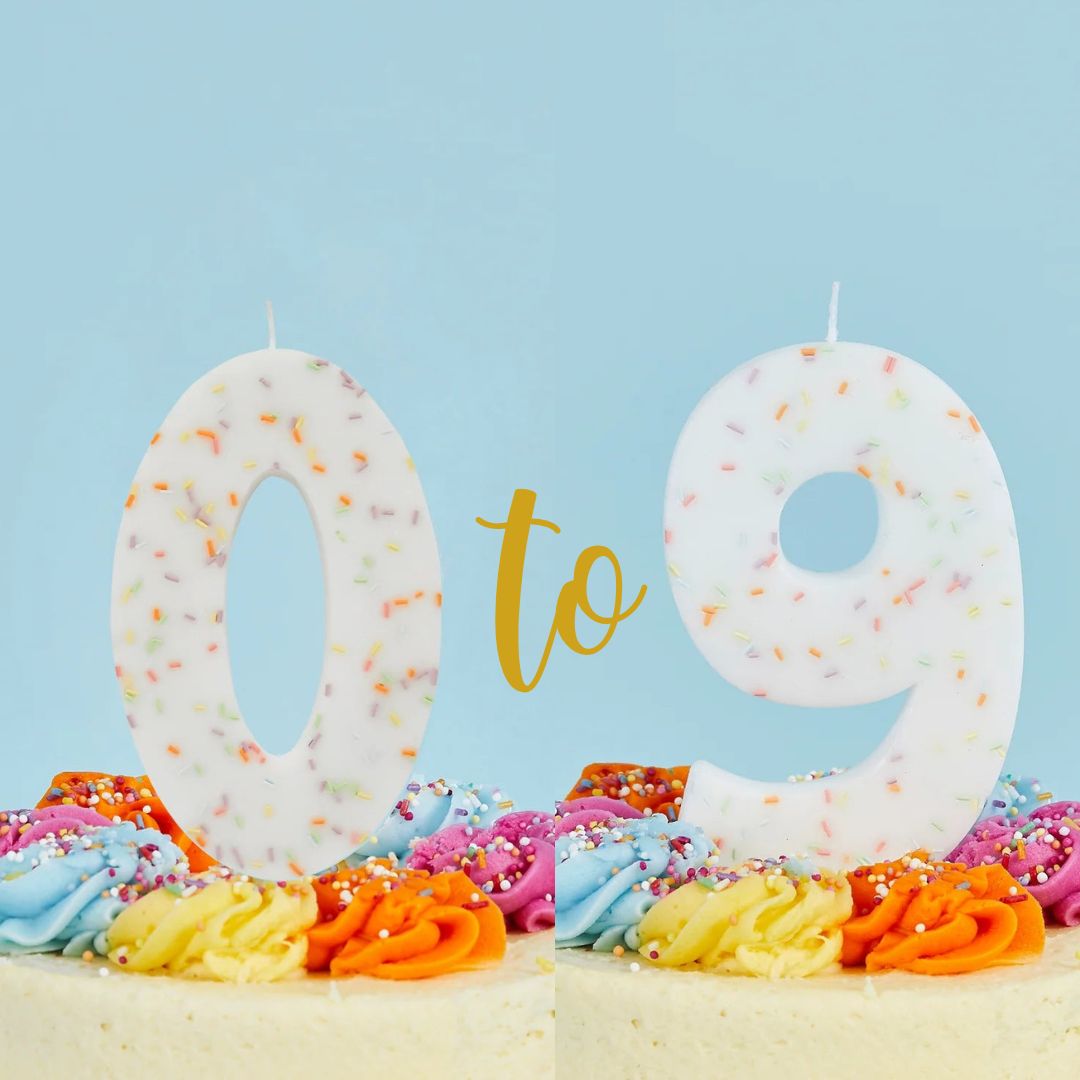 Giant Sprinkle Candle Numbers