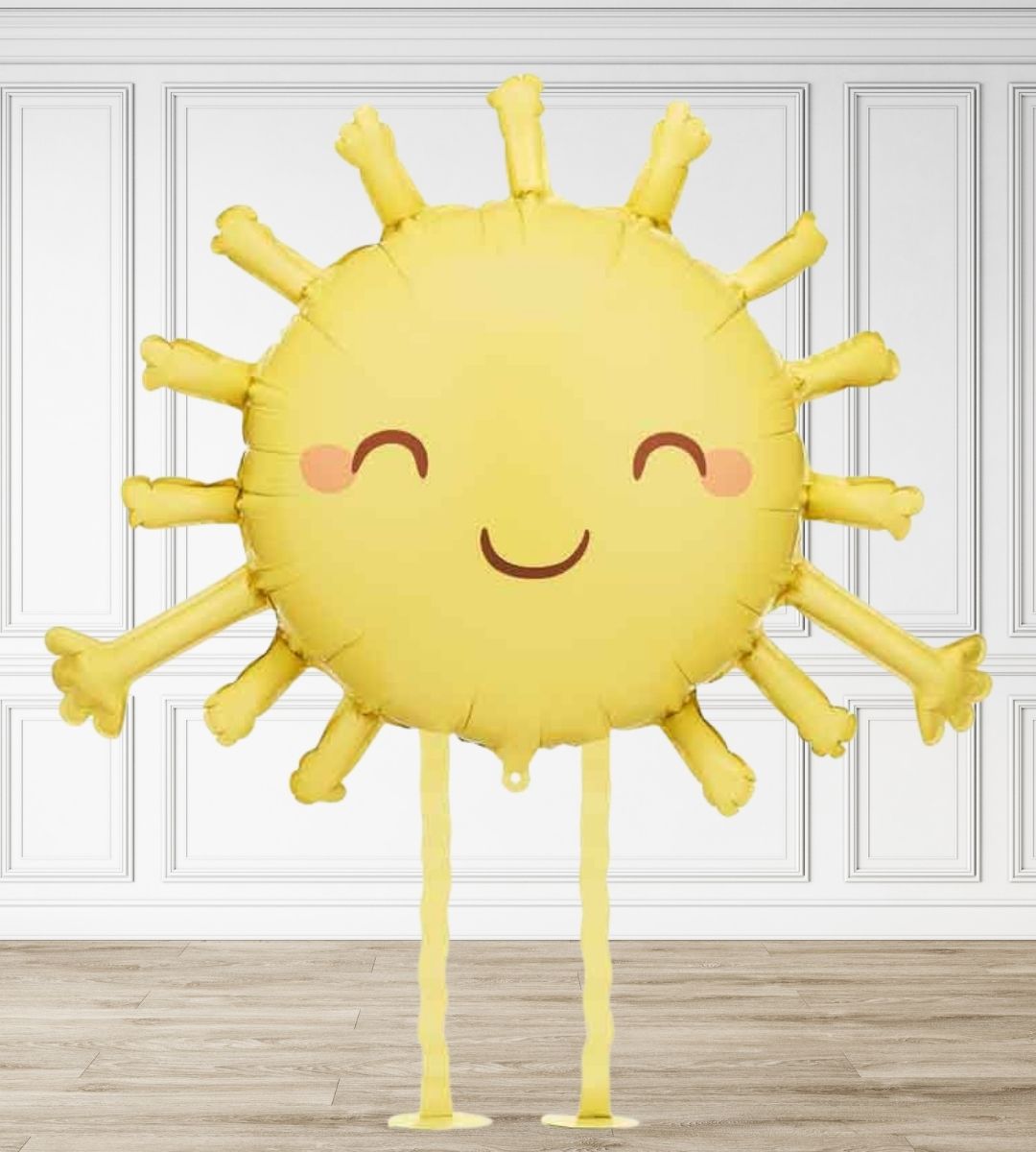 Yellow Sunshine Inflated Walking Balloon