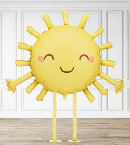 Yellow Sunshine Inflated Walking Balloon