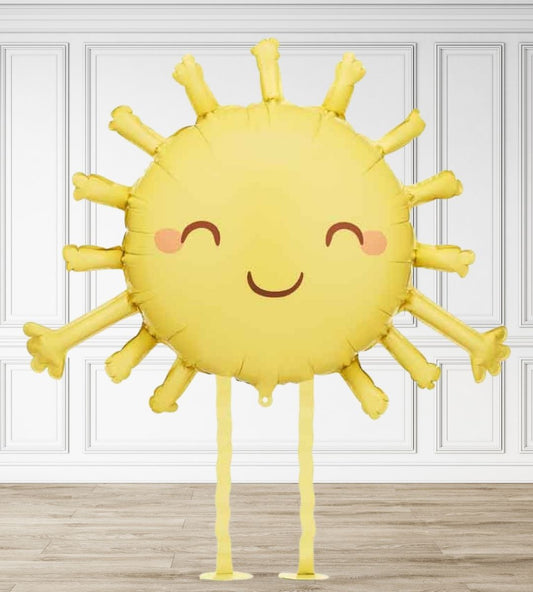 Yellow Sunshine Inflated Walking Balloon