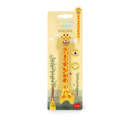 Legami Stand-Ink Ovation Ballpoint Pen with Base – Giraffe