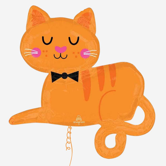 Orange Tabby Cat Supershape Inflated Foil Balloon