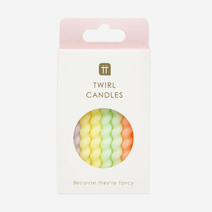 Pastel Twirl Birthday Candles