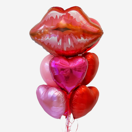 Valentines Kisses Balloon Bouquet