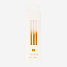 White and Gold Ombre Candles