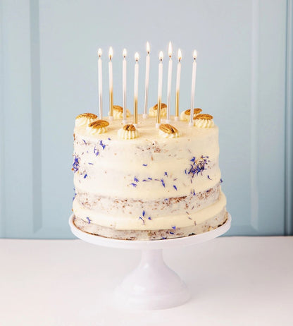 White and Silver Ombre Candles