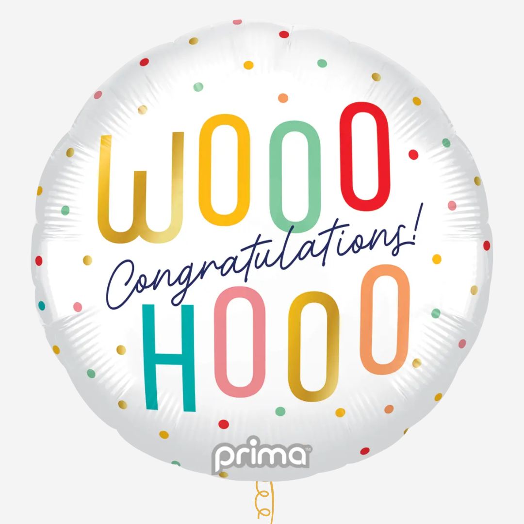 Woohoo Congratulations Inflated Foil Balloon