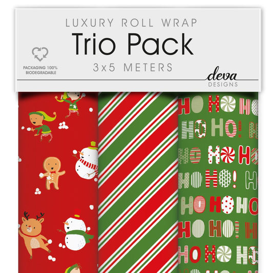 Children’s Christmas Wrapping Paper Roll Trio Pack