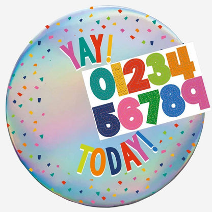 Yay! Today! Add-an-Age Multi Colour Badge