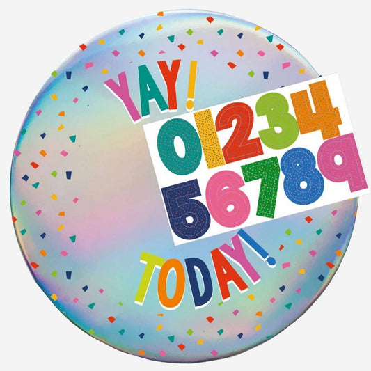 Yay! Today! Add-an-Age Multi Colour Badge