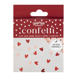 Pink and Red Biodegradable Heart Confetti