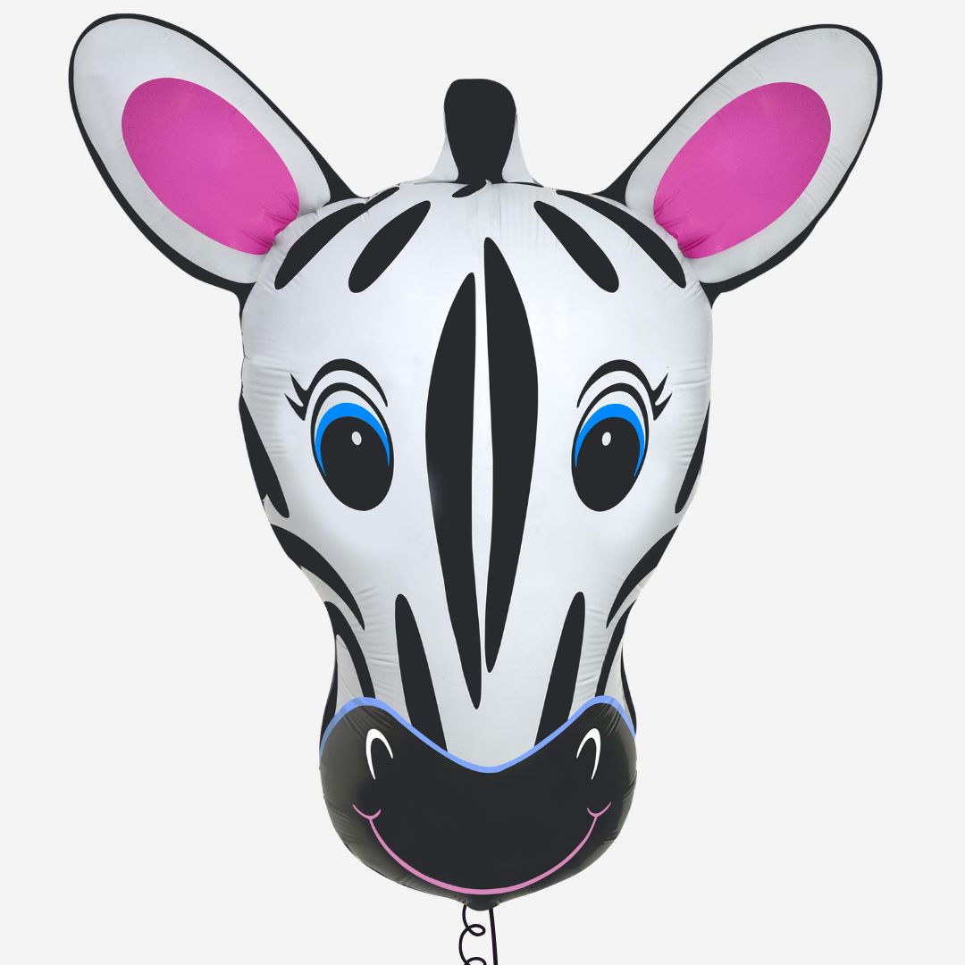 Zany Zebra Inflated Foil Balloon