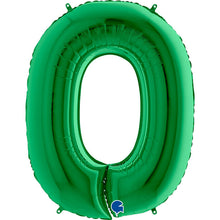 Green Inflated Foil Number Balloons