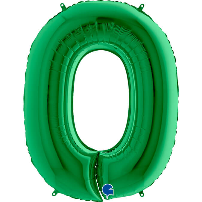Green Inflated Foil Number Balloons