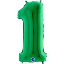 Green Inflated Foil Number Balloons