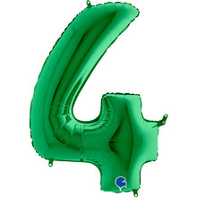 Green Inflated Foil Number Balloons