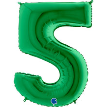 Green Inflated Foil Number Balloons