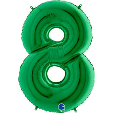 Green Inflated Foil Number Balloons